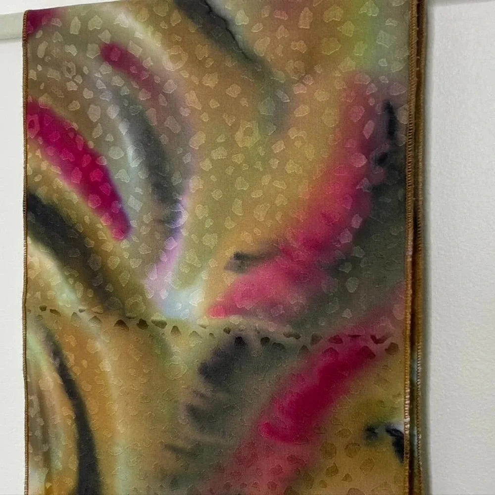 Bronze, black, pink swirl‎ scarf